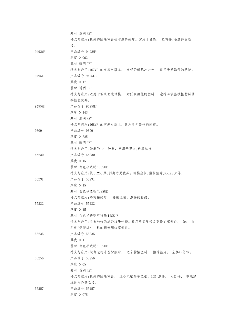 3M各类常用胶带型号及其简介_第3页