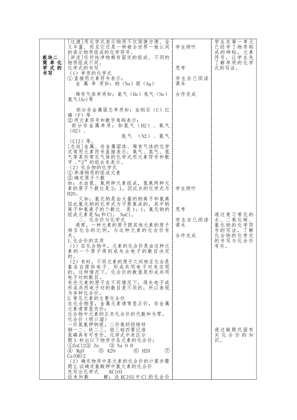 4.2-物质组成的表示教（学）案-鲁教版_第2页