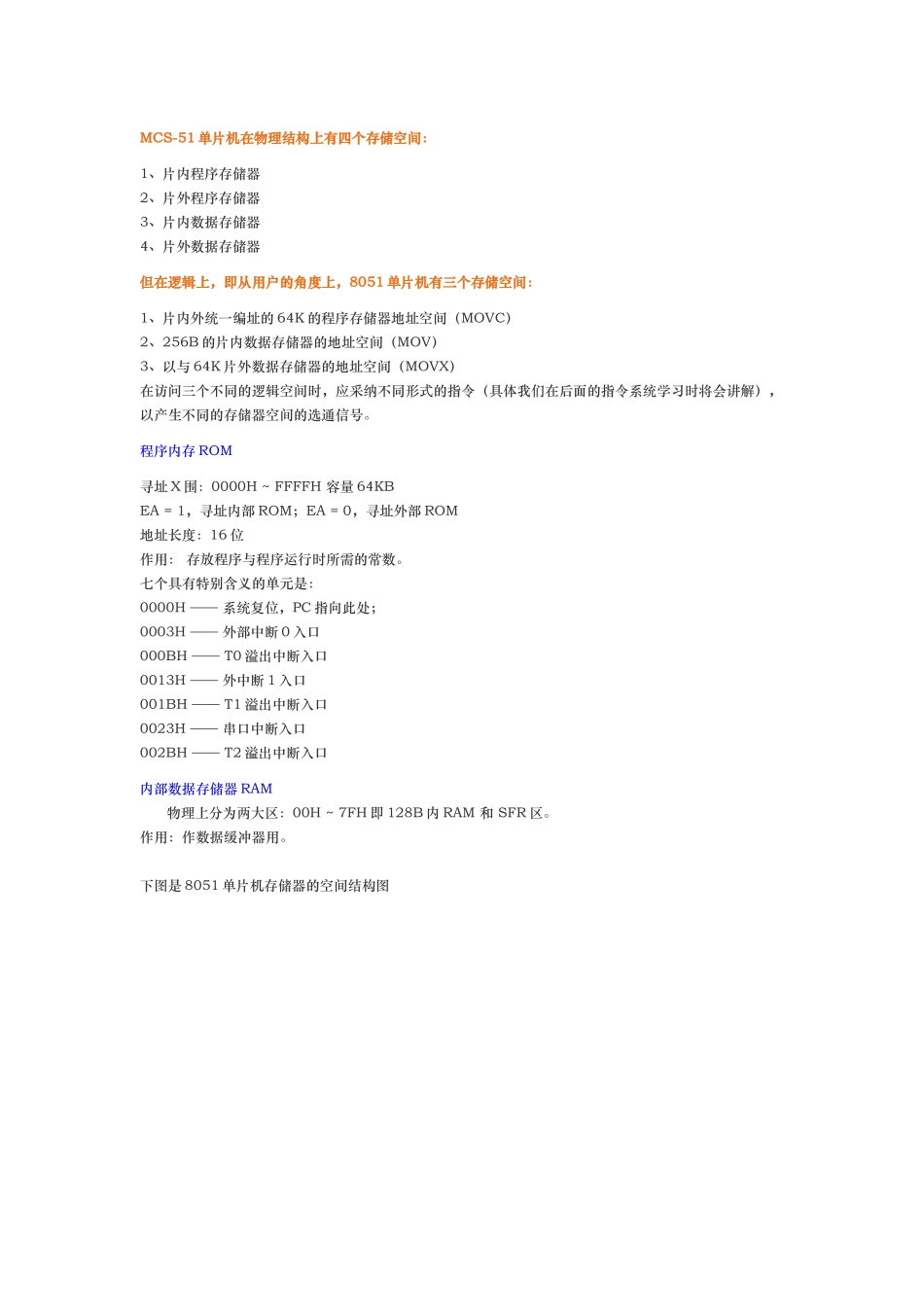 51单片机存储器的结构_第1页
