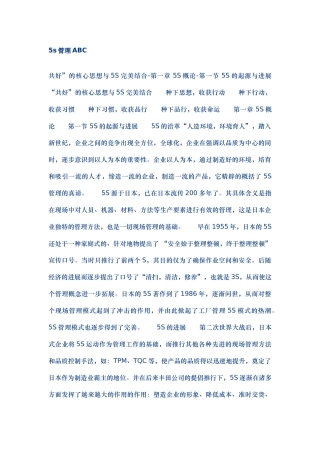 5s活动ABC管理案例