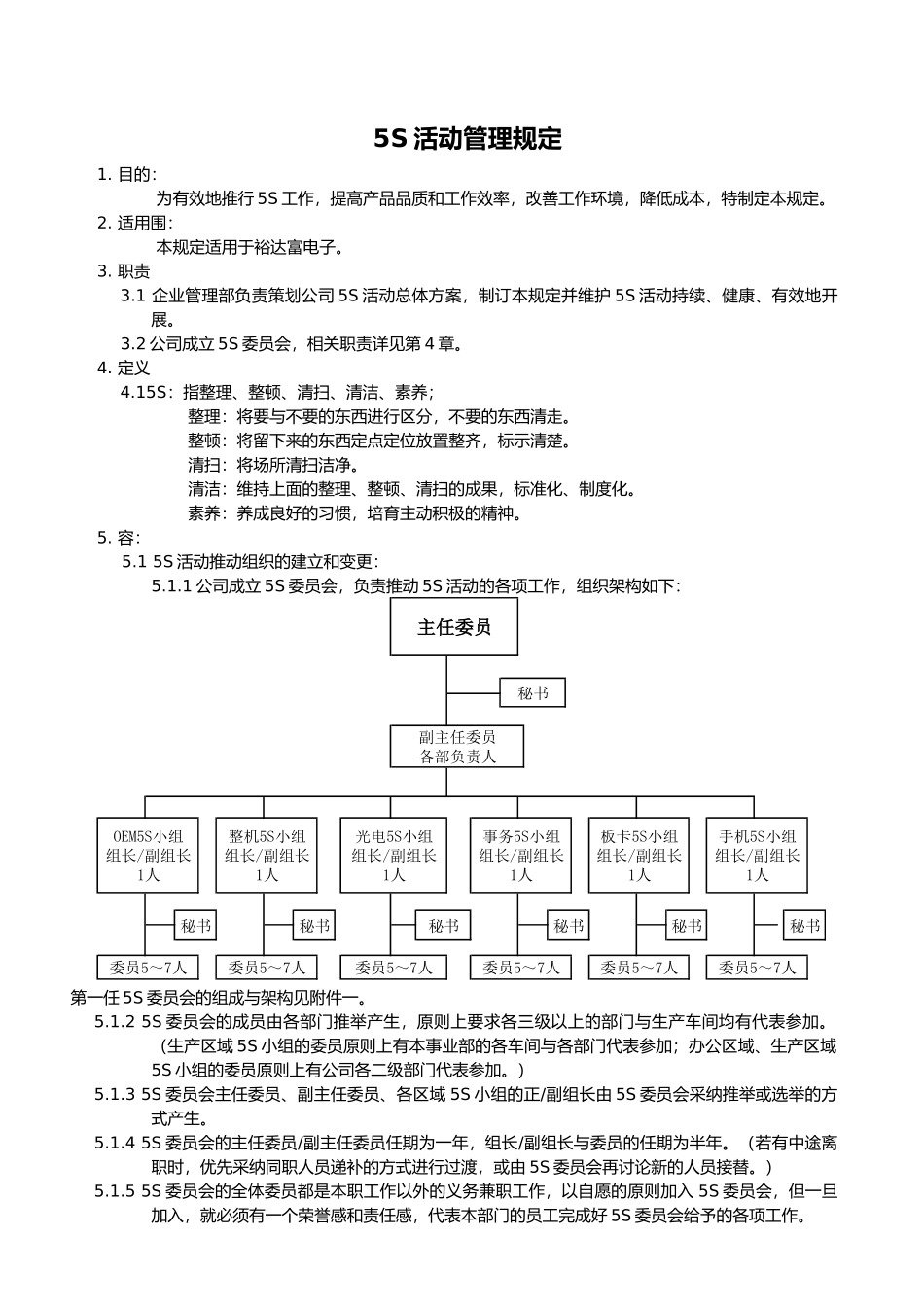 5S活动现场管理规定_第1页