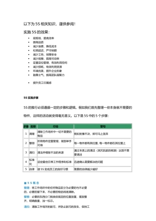 5S相关知识培训教材