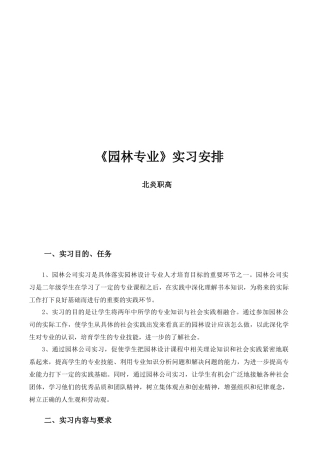 6203园林专业实习安排