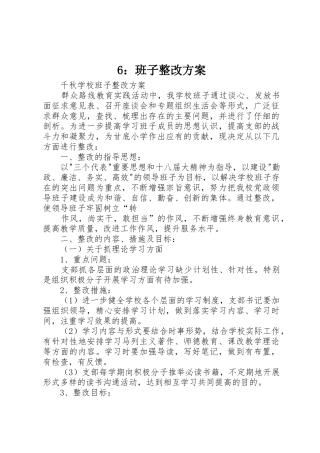 6：班子整改方案