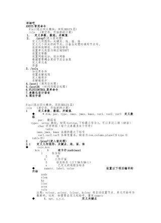 ANSYS常用命令大全