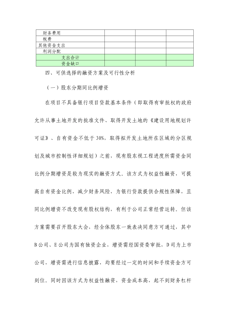 A公司某项目建设资金融资方案_第3页