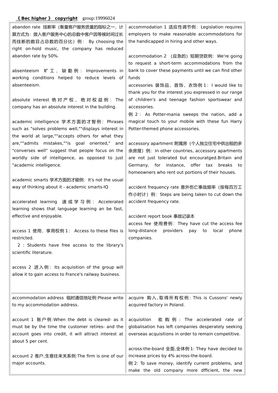 Bechigher难词解析汇编汇总词汇_第1页