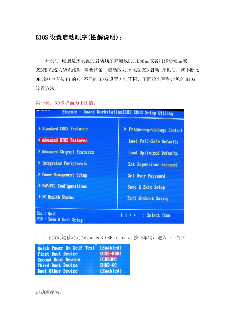 BIOS设置启动大全_第1页