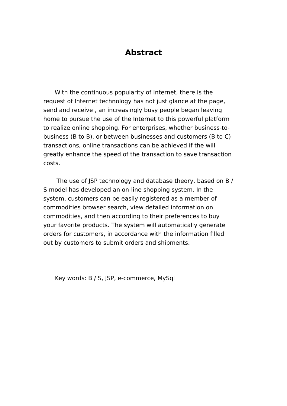 BS架构基于JSP的在线购物中购物车的设计与实现_第2页