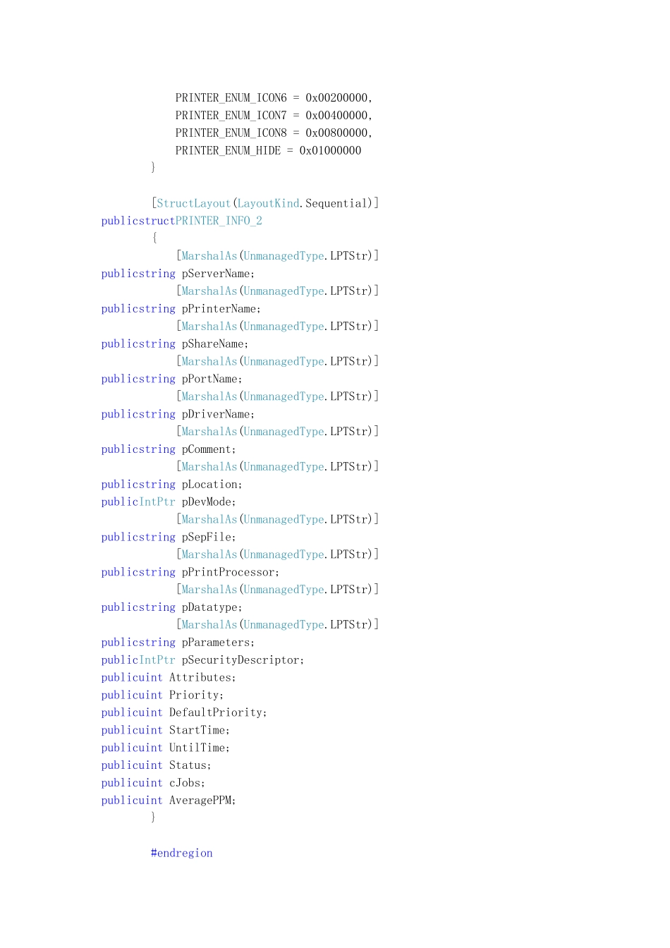 C#获取打印机状态+API函数详细讲解_第2页