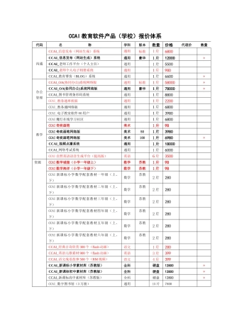 CCAI教育软件产品报价体系-CCAI教育软件产