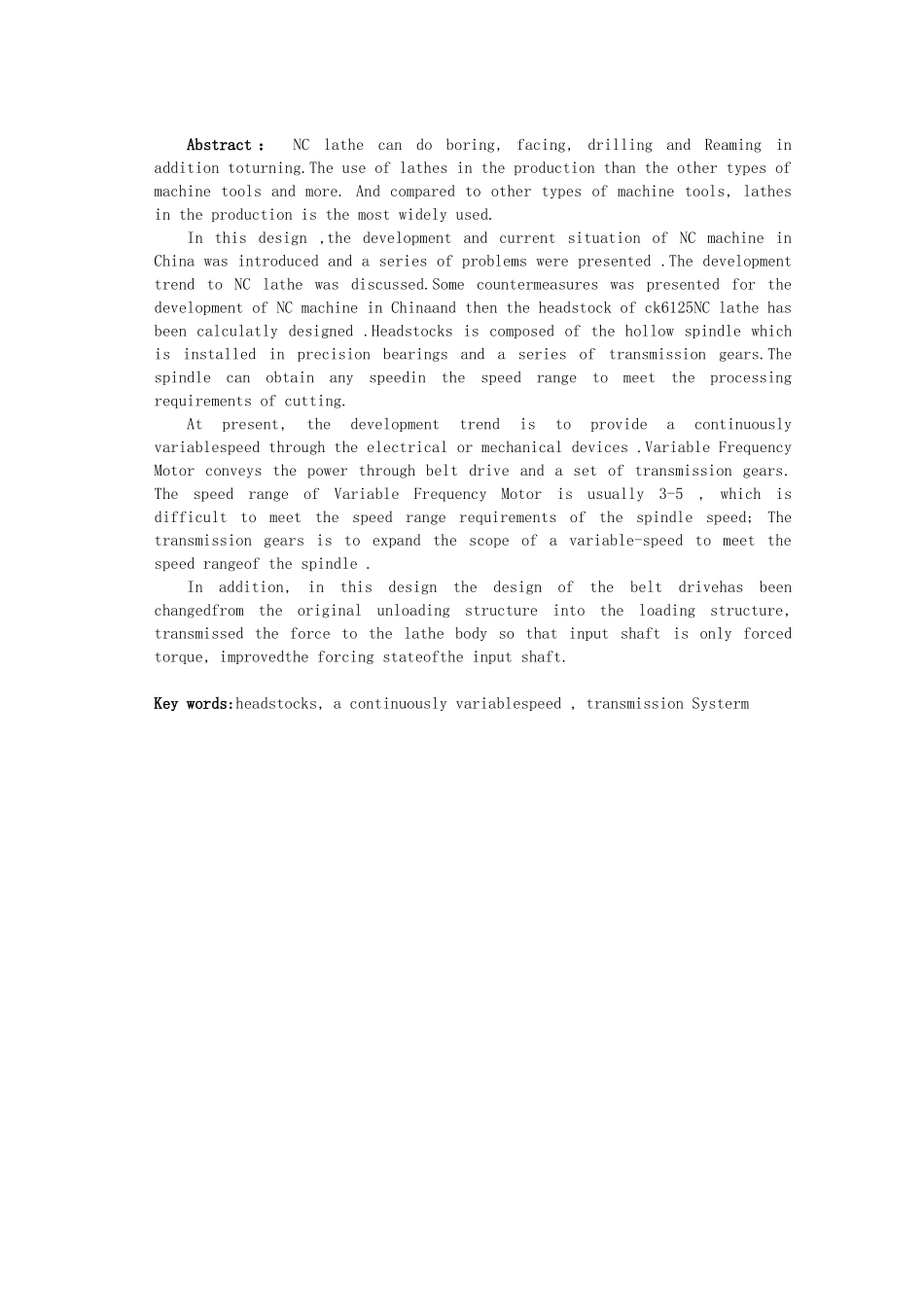 CK6125数控车床主传动系统的设计说明_第2页