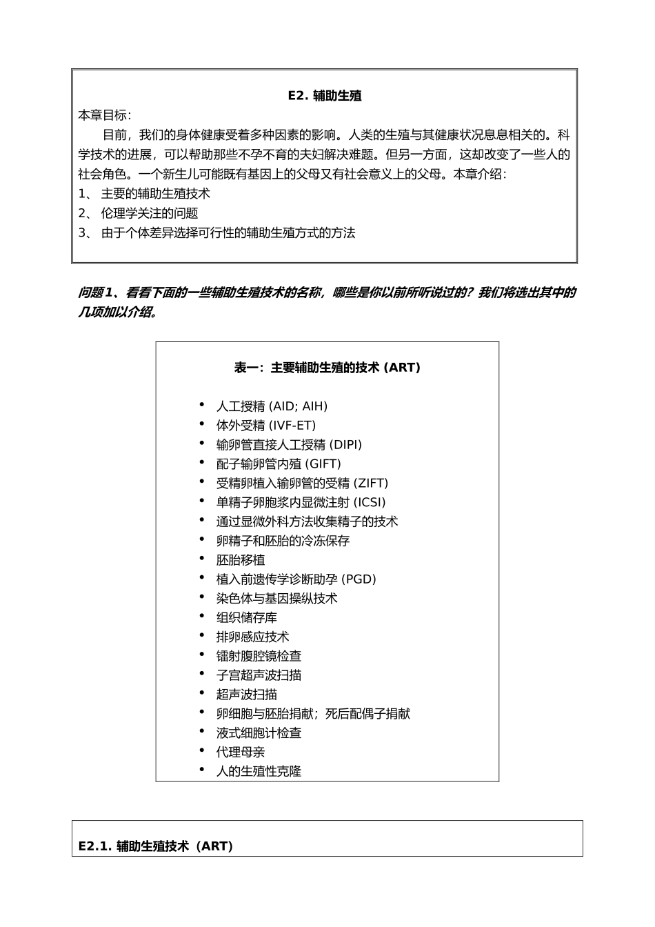 E2辅助生殖本章目标：目前，我们的身体健康受着多种因素_第1页