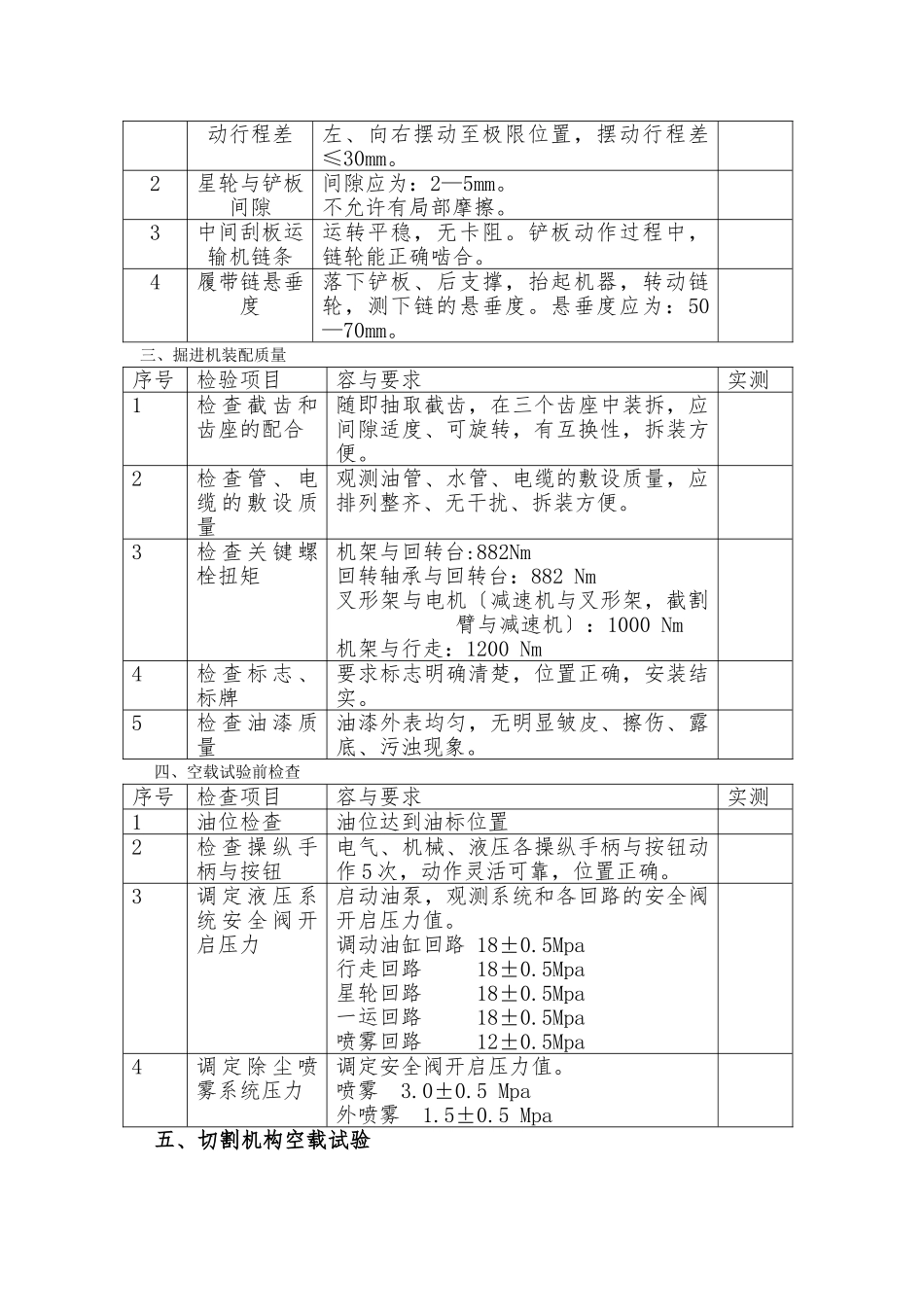 EBZ135掘进机整机出厂检验报告_第3页