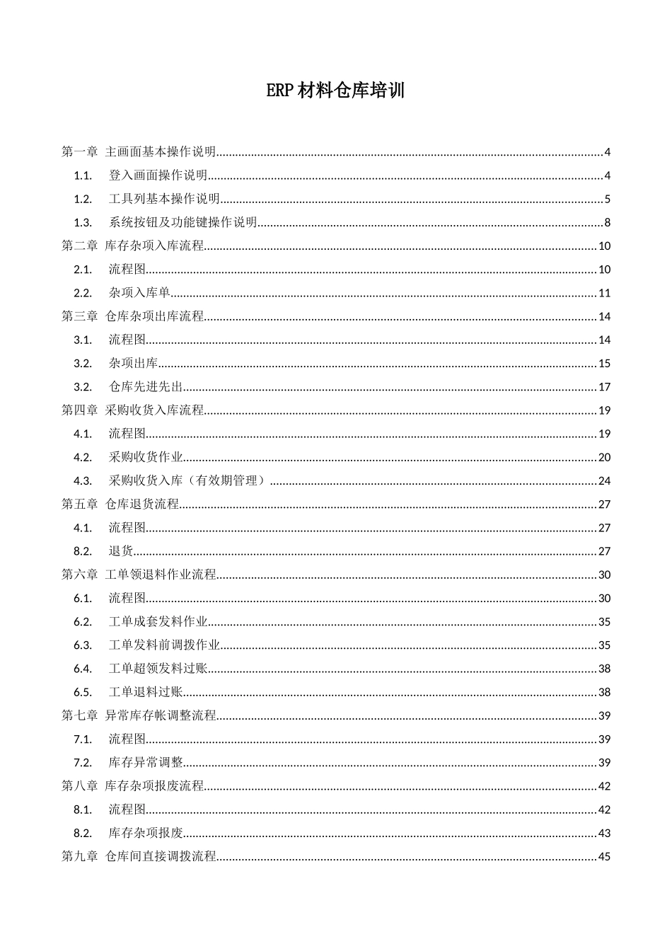 ERP材料仓库培训_第1页