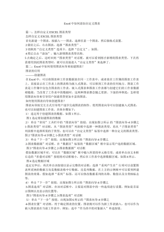 Excel中如何添加自定义图表