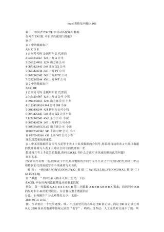 excel表格如何输入001