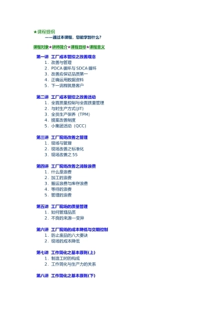 F22生产一线成本管控教程