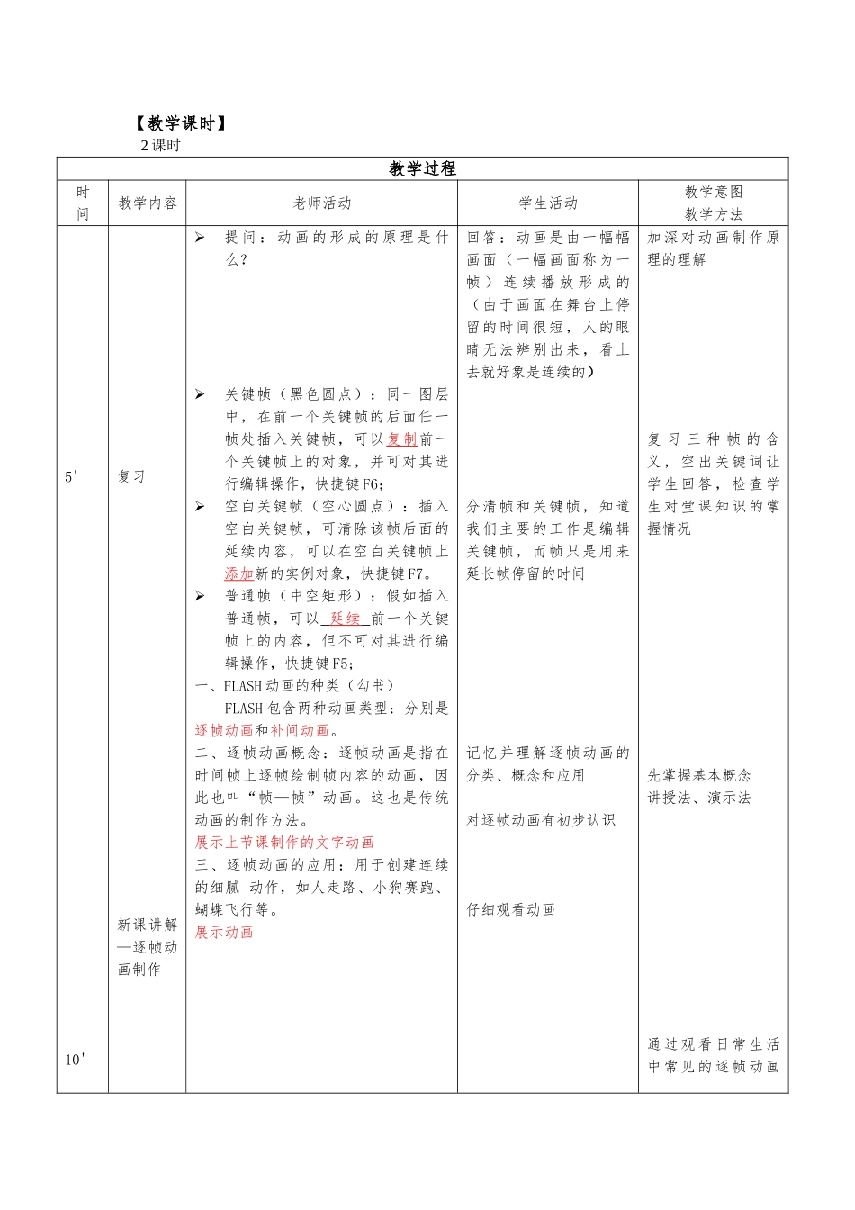 Flash逐帧动画教学设计（颜明生)_第2页