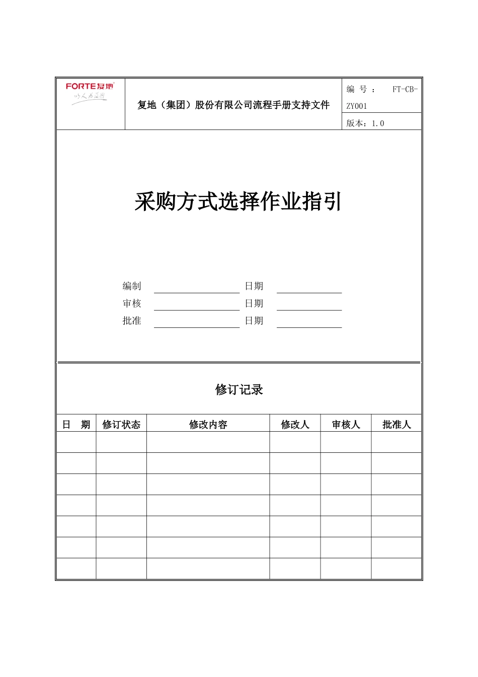 FT-CB-ZY001采购方式选择作业指引_第1页