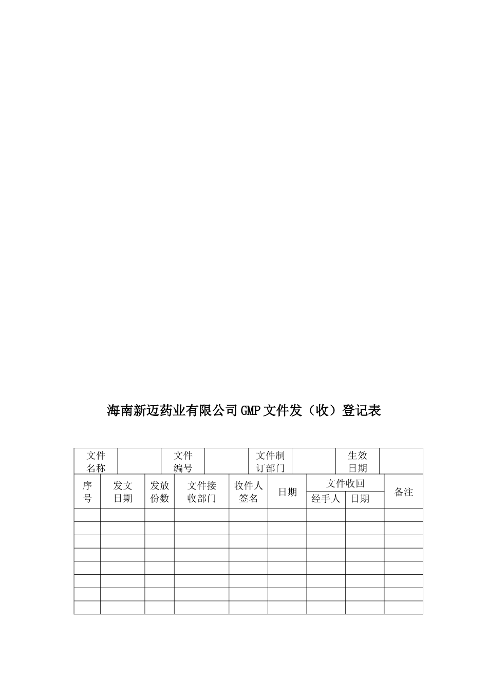 GMP文件印制、发放程序：_第2页