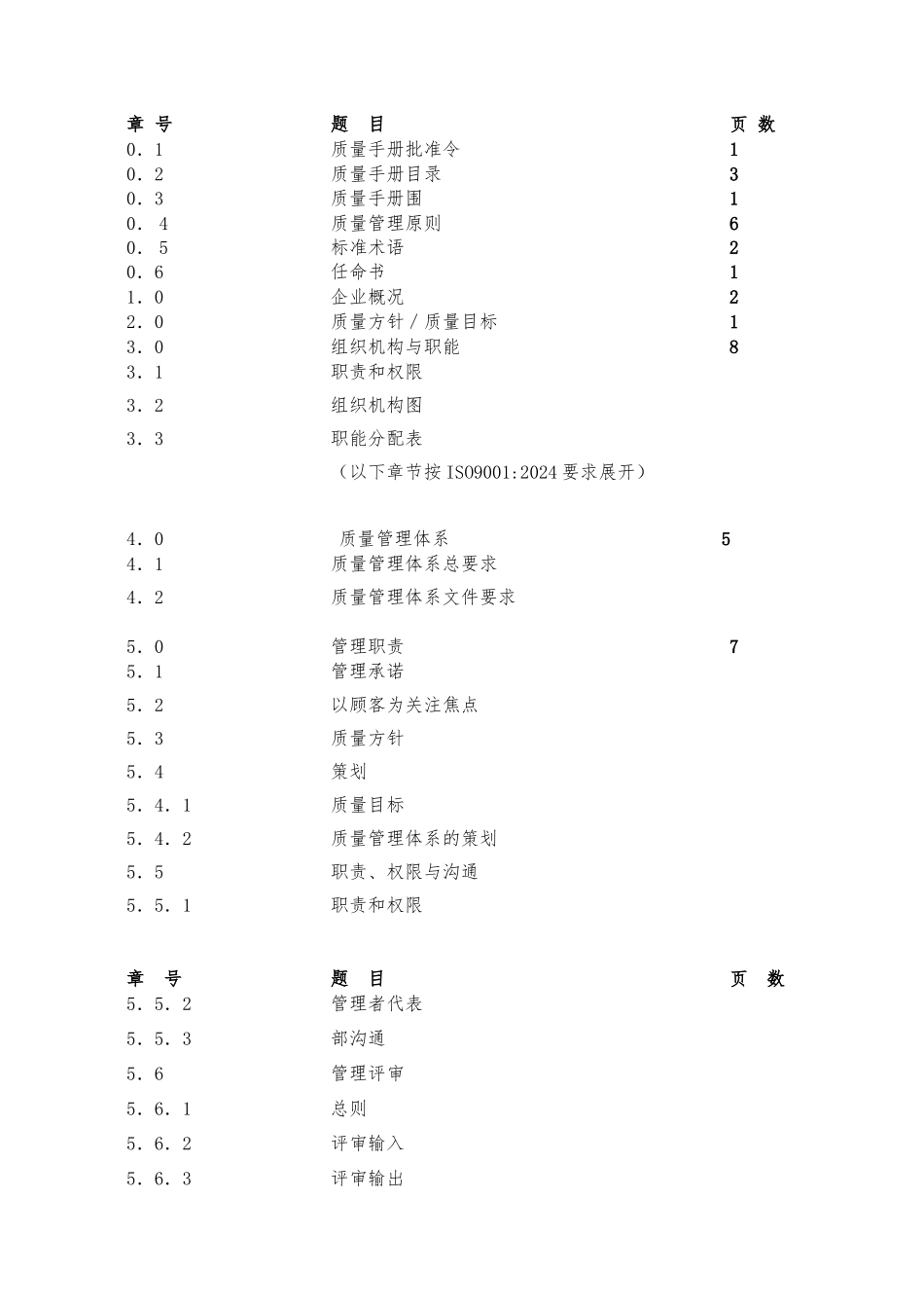 ISO质量管理体系认证材料—质量手册范本_第3页