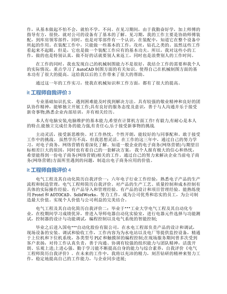 it工程师自我评价_第2页