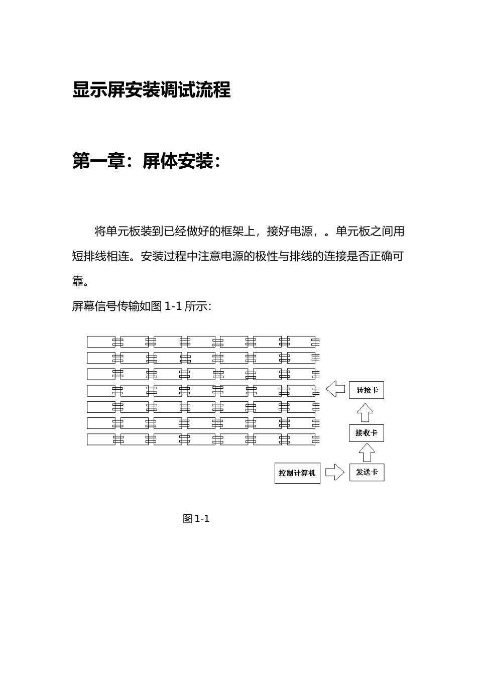 LED全彩显示屏安装调试培训手册范本_第1页
