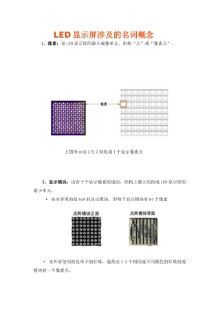 LED显示屏涉及的名词概念