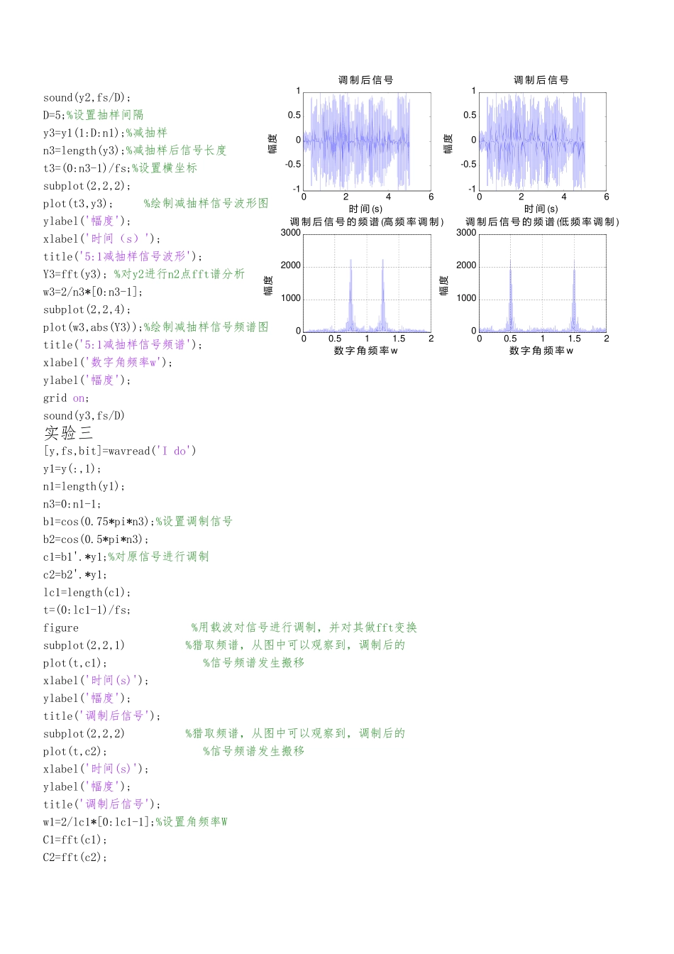 MATLAB的语音信号频谱分析报告文案_第2页