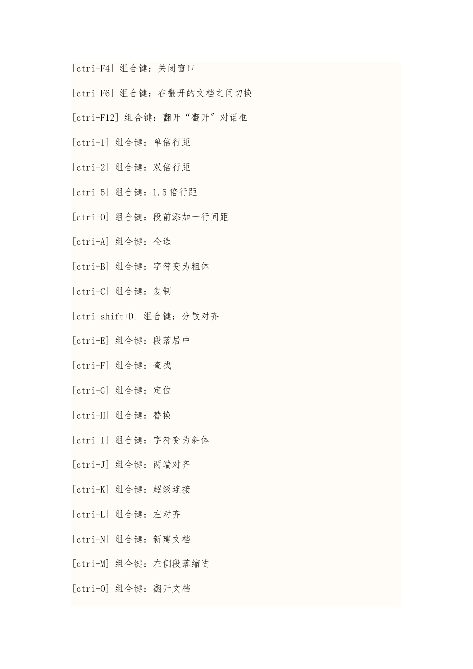 Microsoft-Word快捷键操作大全_第2页