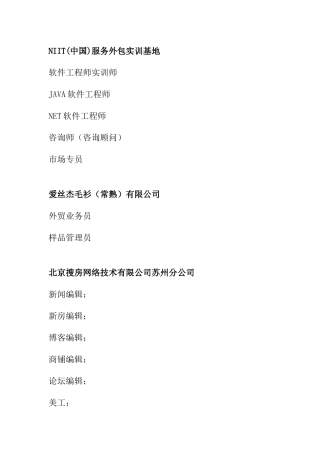 NIIT服务外包实训基地