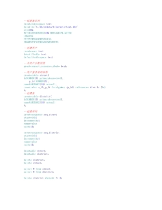 ORACLE相关：表空间、序列、索引、分区、游标、存储过程、分区等创建
