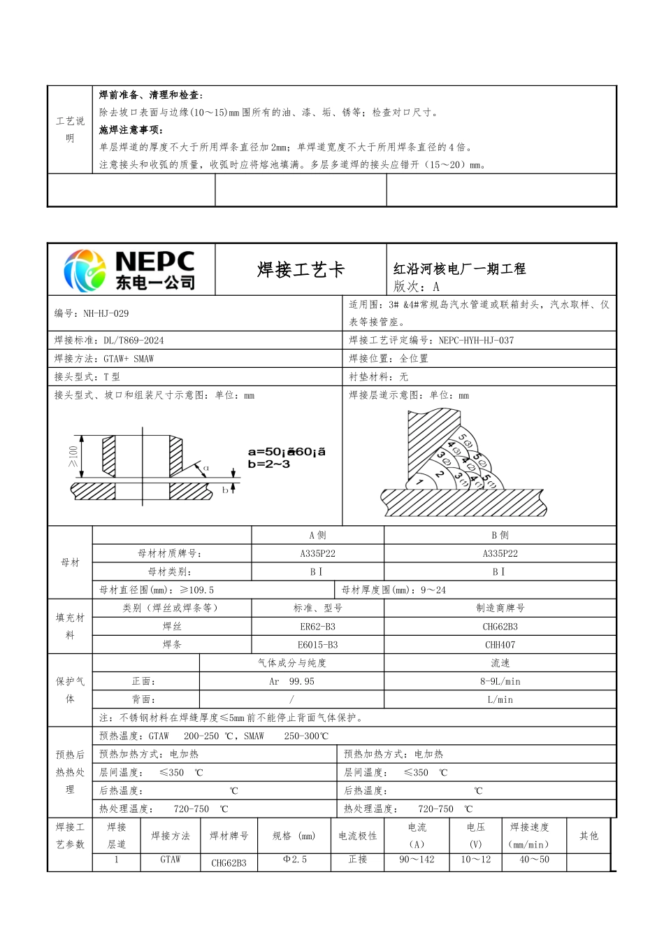 P22管道焊口焊接工艺的设计卡_第2页