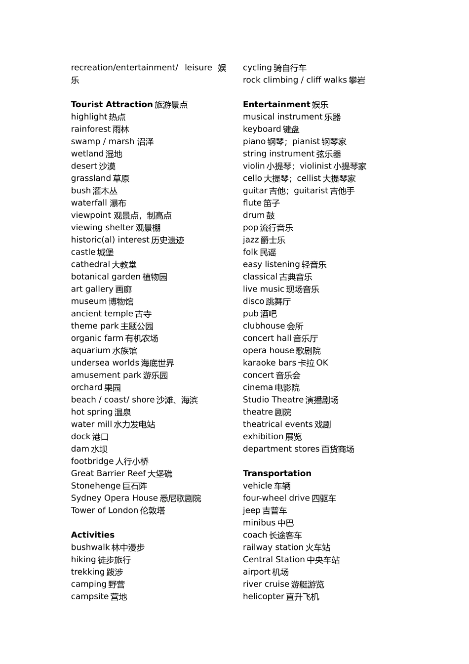 PETS5听力场景词汇_第2页