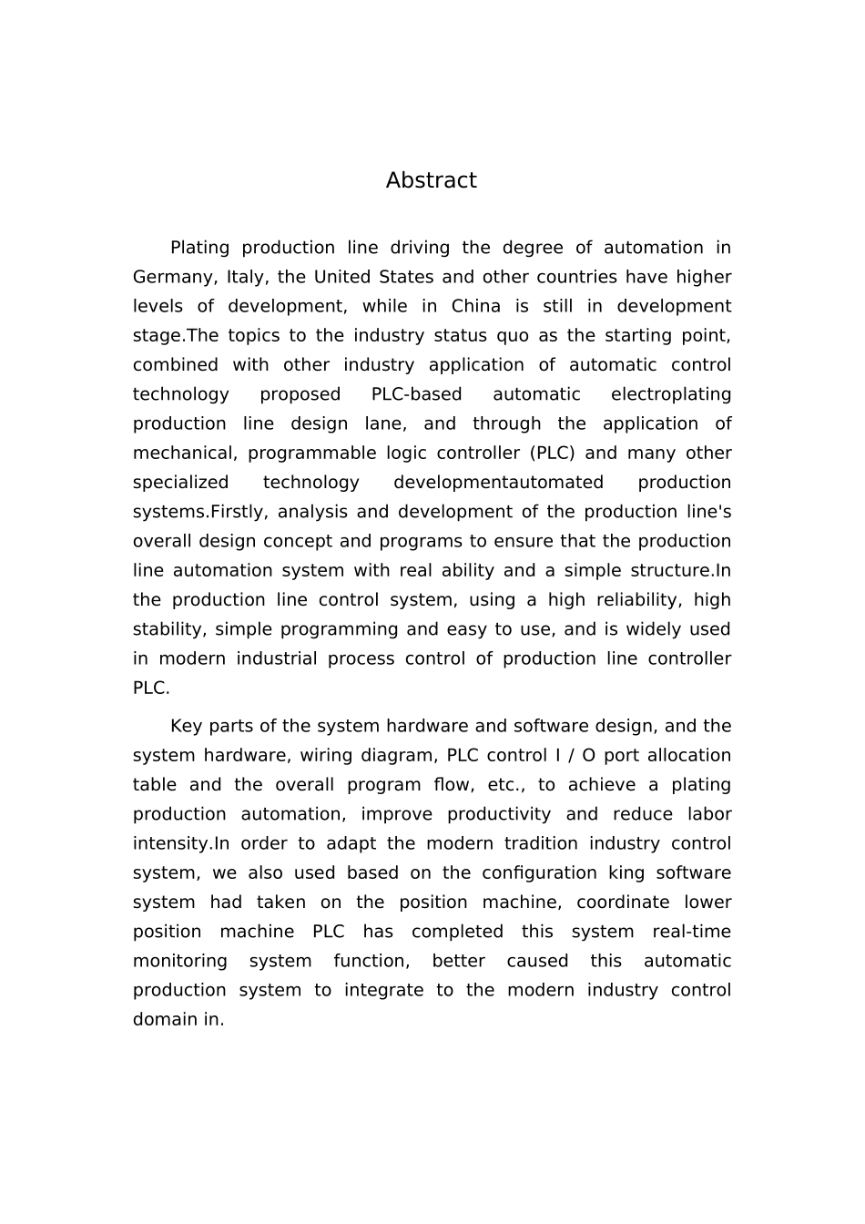 PLC在电镀生产线控制系统中的应用设计说明_第3页