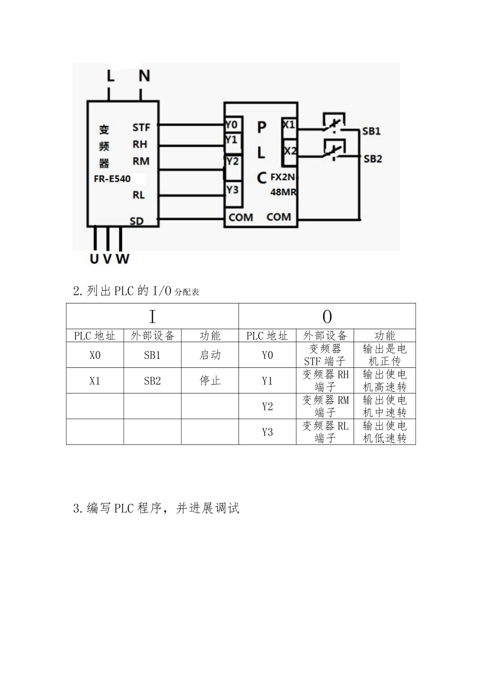 PLC控制变频器实现多段速运行_第3页