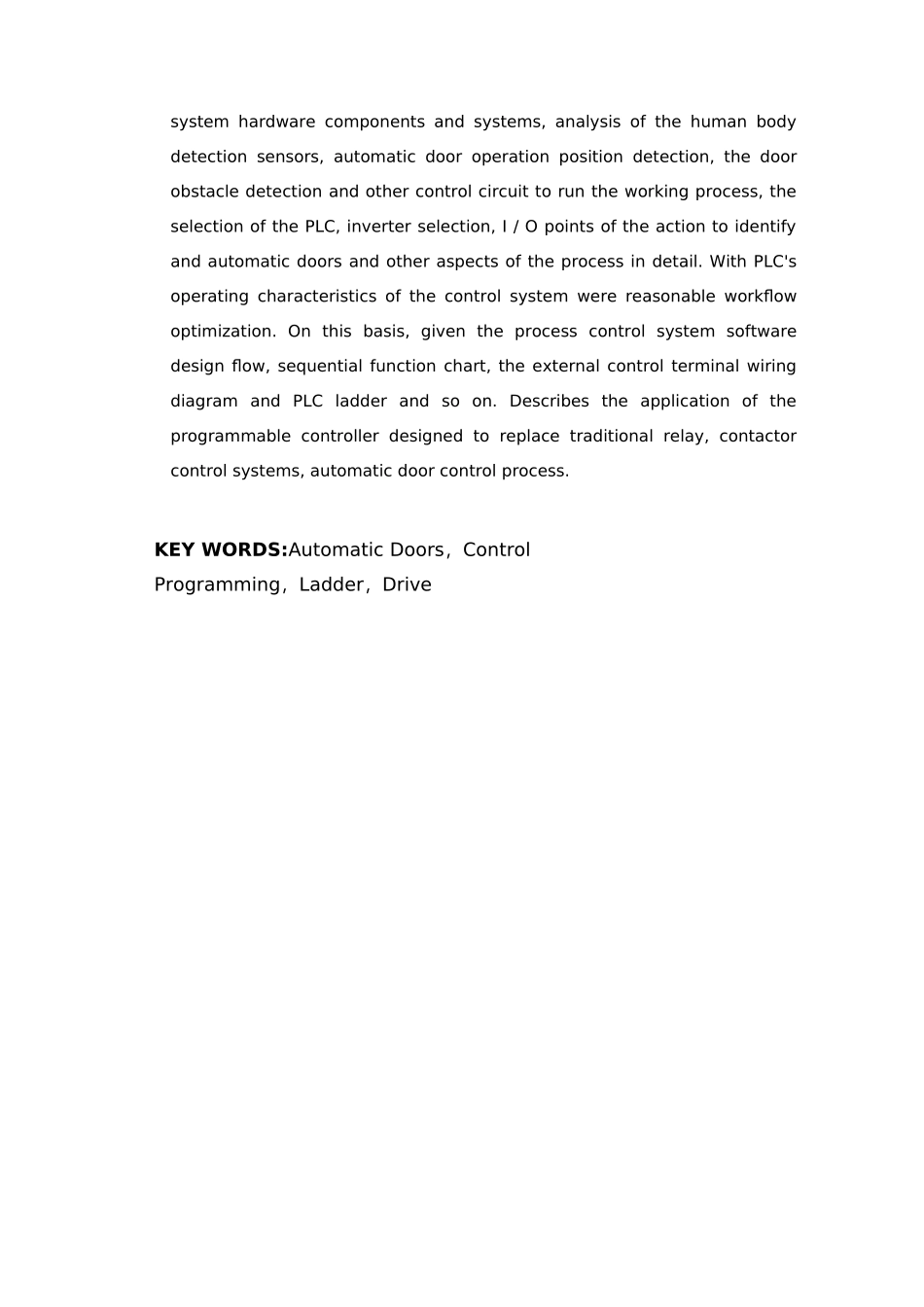 PLC的自动门控制系统设计说明_第3页