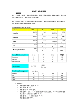 Puma电子商务信息收集