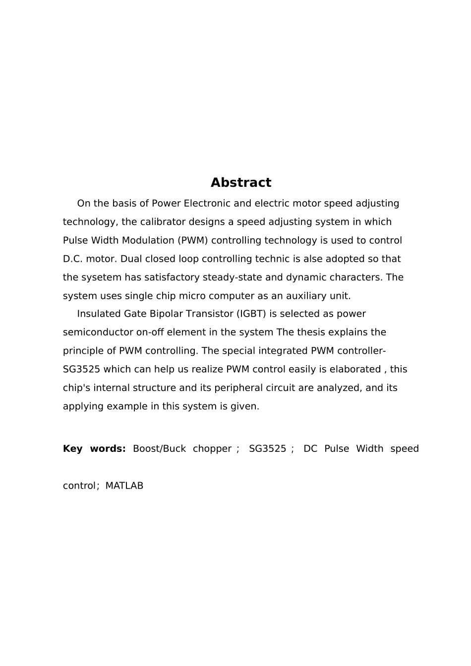 PWM直流脉宽调速电气工程和自动化专业设计说明_第3页