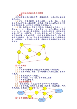 QC活动小组的工具之关联图