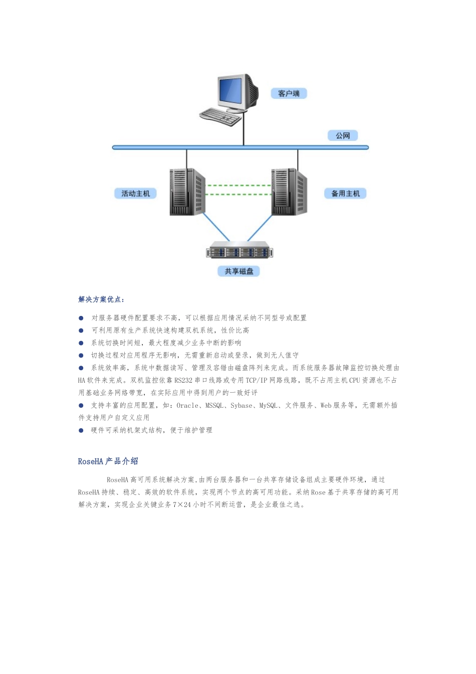 Rose双机热备软件安装的指南_共享磁盘阵列方式_第2页