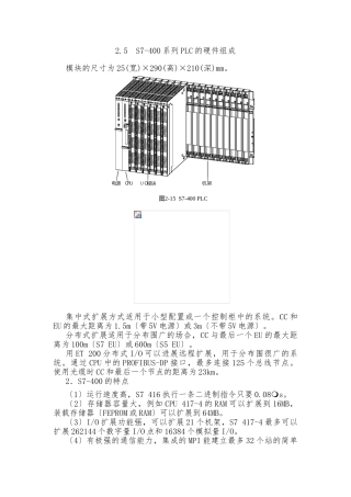 S7-400系列PLC的硬件组成