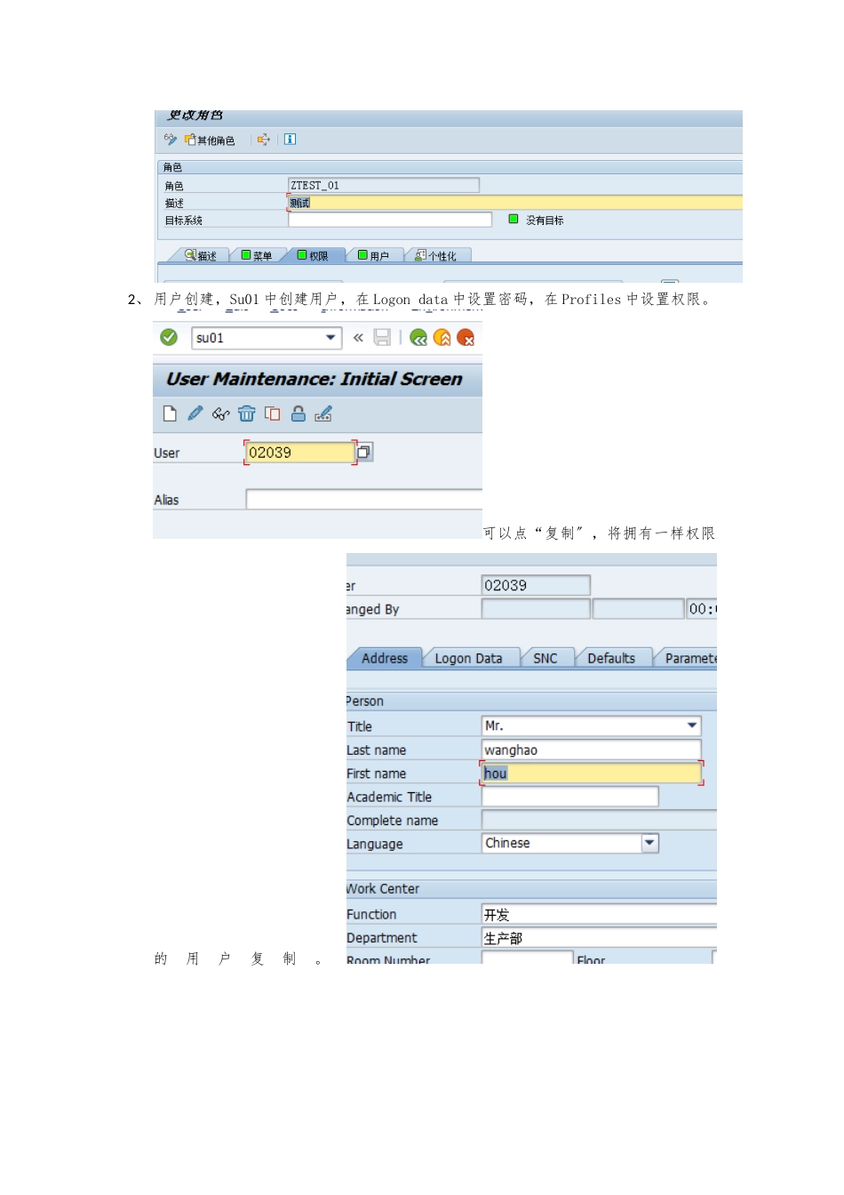 SAP角色的创建和传输及删除请求号_第3页