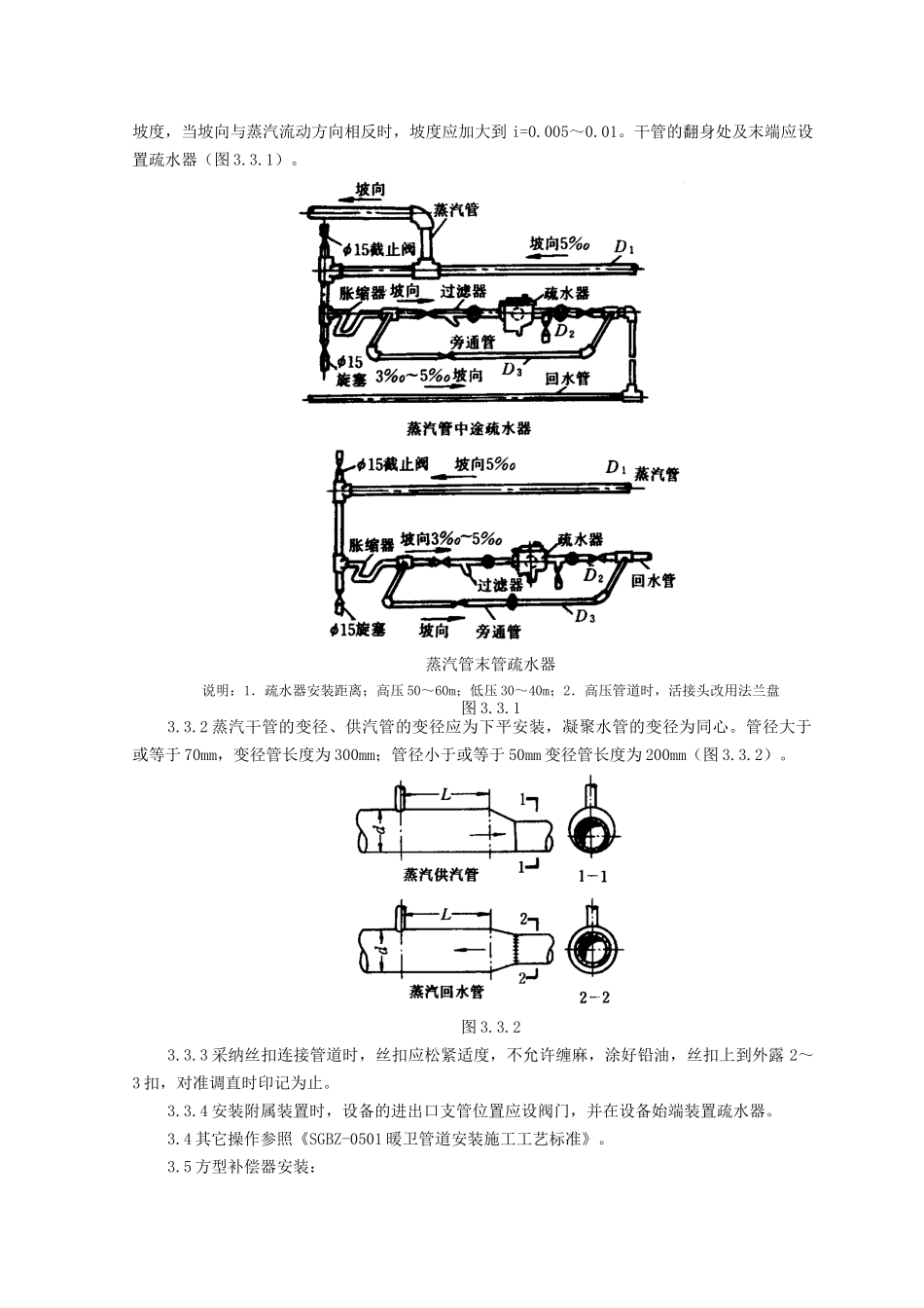 SGBZ-0513室内蒸汽管道及附属装置安装施工工艺标准_第2页