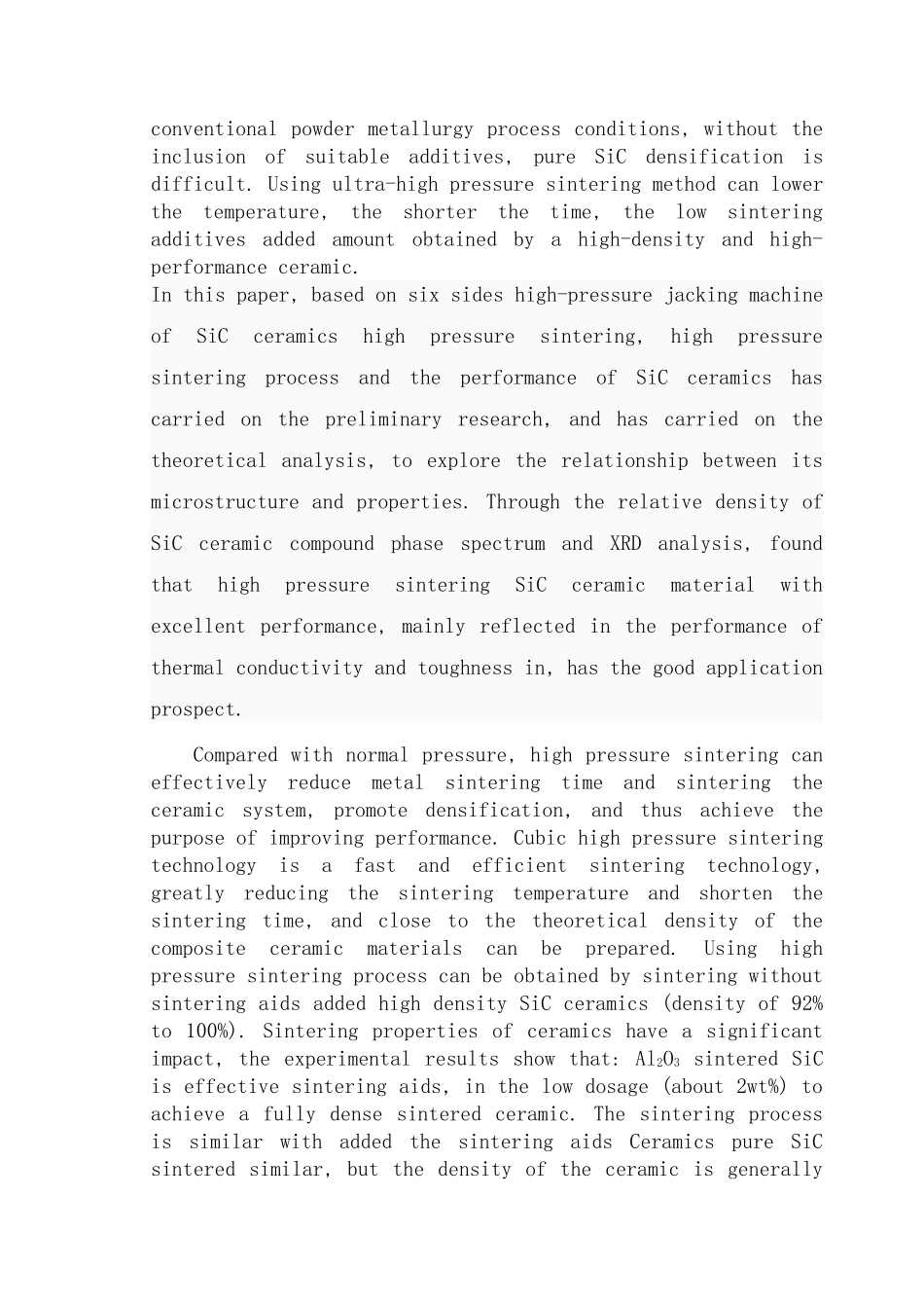 SiC陶瓷的高压烧结工艺与性能材料专业论文_第2页