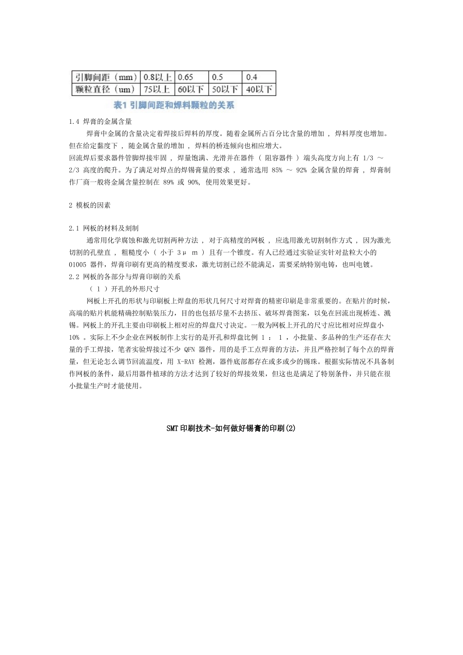 SMT印刷技术-如何做好锡膏的印刷_第2页