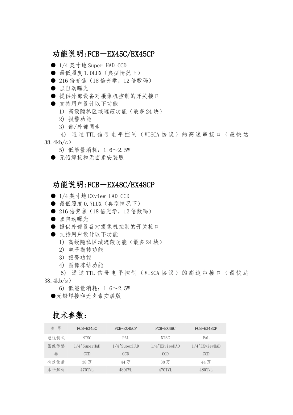 SONY-FCB-中英文版菜单说明书_第3页