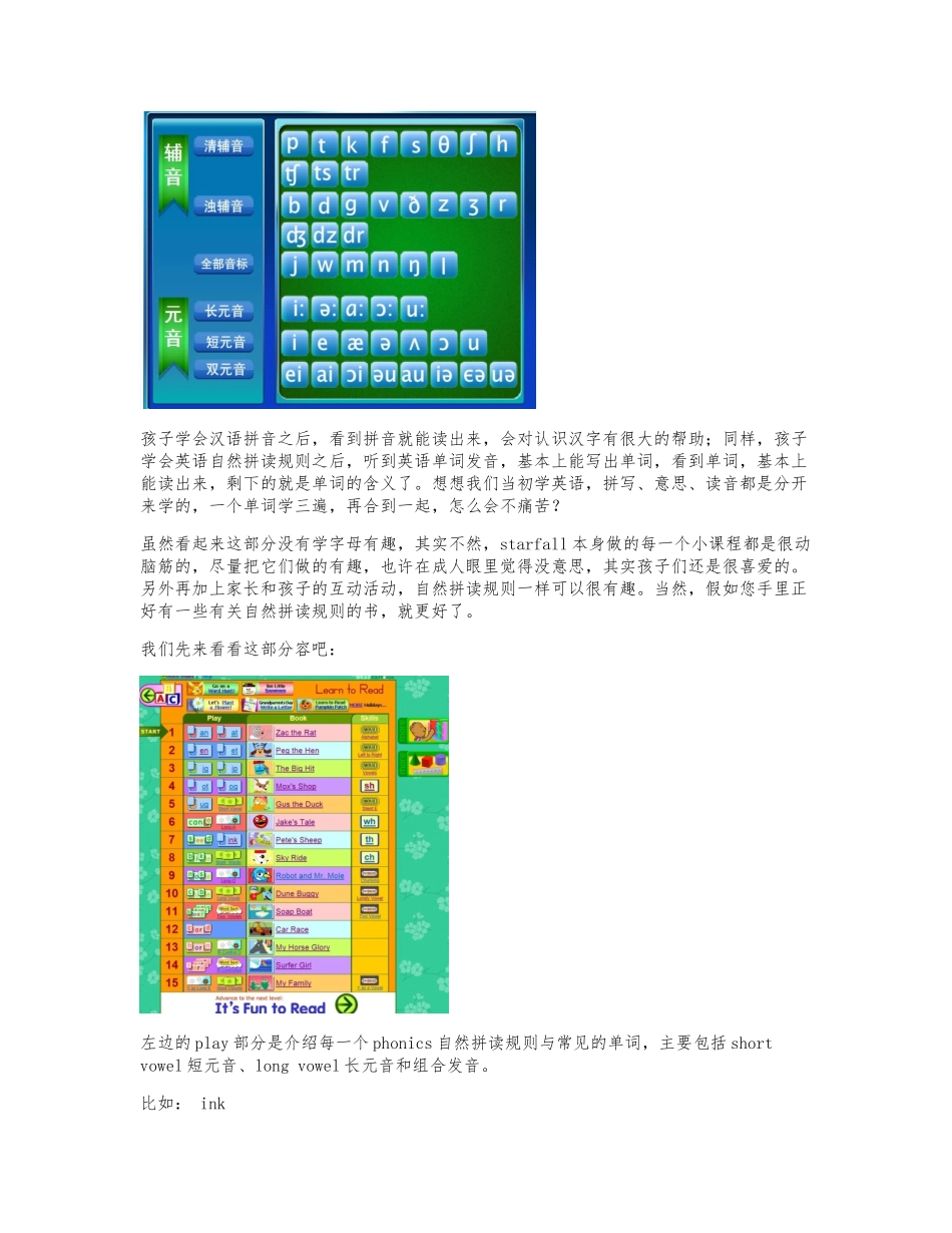 starfall-家长辅导参考-Learn-to-read(学习自然拼读规则篇)_第2页
