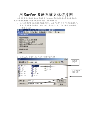 Surfer画三维切片图